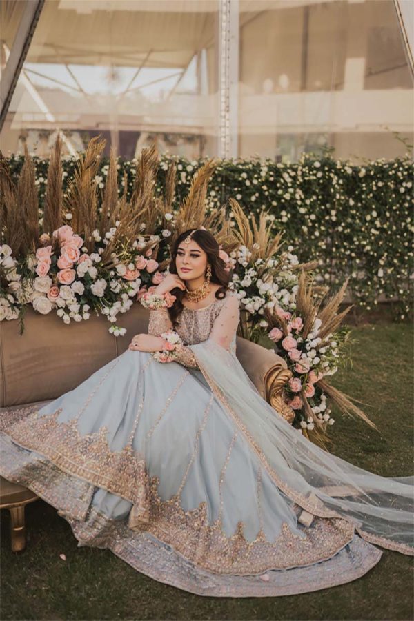 Laraib (Ice Blue Pishwas)